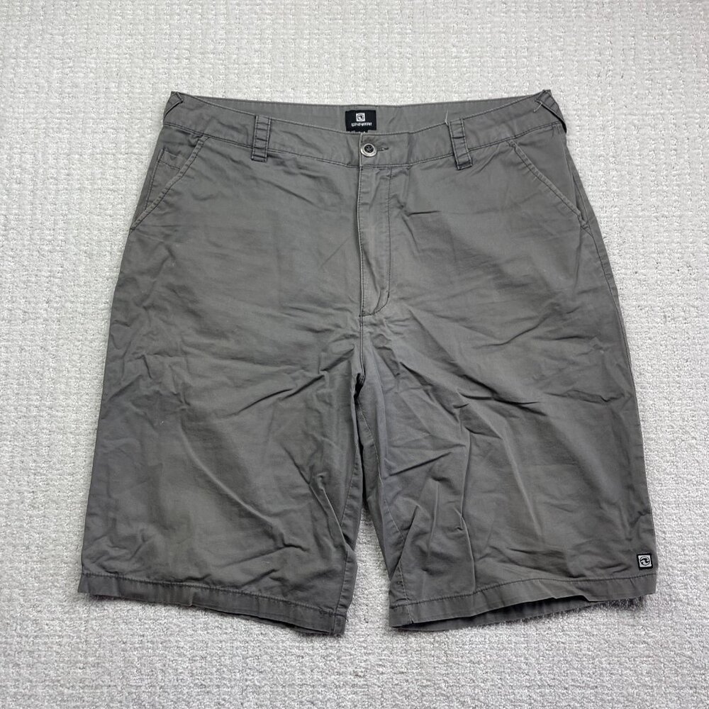 Y2K Ocean Current Men’s Bermuda Board Shorts Grey Size 34 Golf Beach Casual